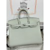 Birkin25 フランス輸入素材、Togo トゴ 冰晶灰  グリパンタン Gris Neveシルバー金具