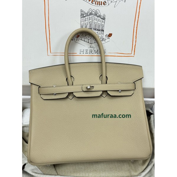 Birkin25  S2/风衣灰/风衣米色 Trench  トレンチ フランス輸入素材 Togo トゴシルバー金具