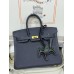 Birkin25  2Z/午夜蓝 夜空蓝 Blue nuit ブルーニュイ フランス輸入素材 Togo トゴ ゴールド金具