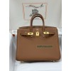 Birkin25  37 /Gold   ゴールド フランス輸入素材 Togo トゴゴールド金具