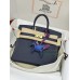 Birkin25  2Z/ Blue nuit ブルーニュイ フランス輸入素材 Togo トゴゴールド金具