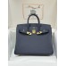 Birkin25  2Z/ Blue nuit ブルーニュイ フランス輸入素材 Togo トゴゴールド金具