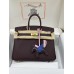 Birkin25 0G/马鞍红/Rouge Sellier  ルージュセリエ フランス輸入素材 Togo トゴゴールド金具