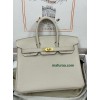 Birkin25cm 10/奶昔白/Craie  クレ フランス輸入素材 Togo トゴゴールド金具