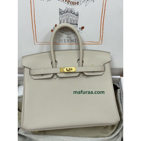 Birkin25cm 10/奶昔白/Craie  クレ フランス輸入素材 Togo トゴゴールド金具