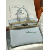 Birkin30 08/圣杯蓝/Blue Pale ブルーペール フランス輸入素材ヴォーエプソン Epsomシルバー金具
