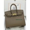 Birkin 25cm 18/大象灰/Étoupe Grey エトゥープ フランス輸入素材ヴォーエプソン Epsom ゴールド金具