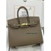 Birkin 25cm 18/大象灰/Étoupe Grey エトゥープ フランス輸入素材ヴォーエプソン Epsom ゴールド金具