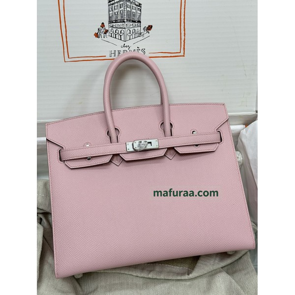 Birkin 25cm 3Q/新樱花粉/Rose Sakura  ローズサクラ フランス輸入素材 ヴォーエプソン Epsom