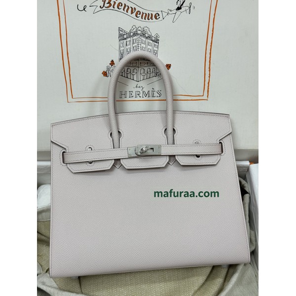 Birkin 25cm 9W/梦幻紫/Crocus  クロッカス フランス輸入素材ヴォーエプソン Epsomシルバー金具