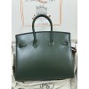 Birkin 25cm V6/丛林绿/Canope  カノピ box   ボックスカーフシルバー金具