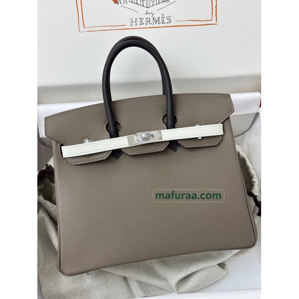 Birkin 25cm 18/大象灰/Étoupe Grey (Étoupe)  エトゥープ フランス輸入素材ヴォーエプソン Epsom