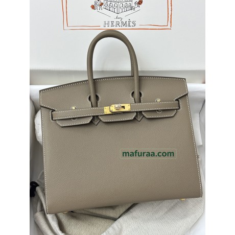 Birkin25cm 18/大象灰/Étoupe Grey (Étoupe)  エトゥープ フランス輸入素材ヴォーエプソン Epsom