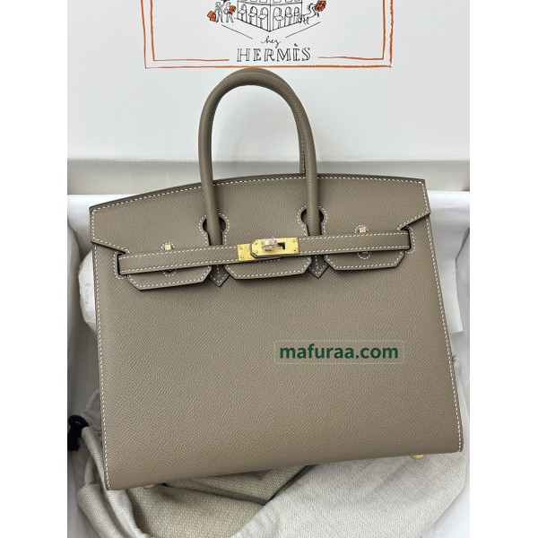 Birkin25cm 18/大象灰/Étoupe Grey (Étoupe)  エトゥープ フランス輸入素材ヴォーエプソン Epsom
