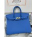 Birkin25cm T7/水妖蓝/Blue Hydra  ブルーイドラ フランス輸入素材 スイフト swift 平纹 ゴールド金具