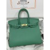 Birkin25cm U4/丝绒绿/Vert Vertigo  ヴェールヴェルティゴ フランス輸入素材 スイフト swift 平纹 ゴールド金具