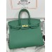 Birkin25cm U4/丝绒绿/Vert Vertigo  ヴェールヴェルティゴ フランス輸入素材 スイフト swift 平纹 ゴールド金具