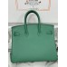 Birkin25cm U4/丝绒绿/Vert Vertigo  ヴェールヴェルティゴ フランス輸入素材 スイフト swift 平纹 ゴールド金具