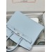 Birkin25cm 08/圣杯蓝/Blue Pale  ブルーペール フランス輸入素材 スイフト swift 平纹シルバー金具