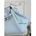 Birkin25cm 08/圣杯蓝/Blue Pale  ブルーペール フランス輸入素材 スイフト swift 平纹シルバー金具