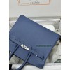 Birkin25cm R2/玛瑙蓝/Blue Agate  ブルーアガット フランス輸入素材 スイフト swift 平纹シルバー金具