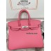 Birkin25cm 8W/新唇膏粉/Rose Azalee  ローズアザレ フランス輸入素材 スイフト swift 平纹シルバー金具