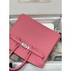 Birkin25cm 8W/新唇膏粉/Rose Azalee  ローズアザレ フランス輸入素材 スイフト swift 平纹シルバー金具