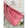 Birkin25cm 8W/新唇膏粉/Rose Azalee  ローズアザレ フランス輸入素材 スイフト swift 平纹シルバー金具