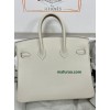 Birkin25cm 10/奶昔白/Craie  クレ フランス輸入素材 スイフト swift 平纹 ゴールド金具