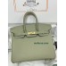 Birkin25cm Q1/鼠尾草绿/Sauge  セージ フランス輸入素材 スイフト swift 平纹 ゴールド金具