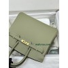 Birkin25cm Q1/鼠尾草绿/Sauge  セージ フランス輸入素材 スイフト swift 平纹 ゴールド金具