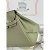 Birkin25cm Q1/鼠尾草绿/Sauge  セージ フランス輸入素材 スイフト swift 平纹 ゴールド金具