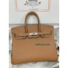 Birkin25cm 37/金色（金棕）/金刚色之37 /Gold  ゴールド フランス輸入素材 スイフト swift 平纹シルバー金具