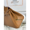 Birkin25cm 37/金色（金棕）/金刚色之37 /Gold  ゴールド フランス輸入素材 スイフト swift 平纹シルバー金具