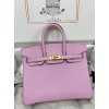 Birkin25cm X9/锦葵紫/Mauve Sylvestre   モーヴシルベストル フランス輸入素材 スイフト swift 平纹 ゴールド金具