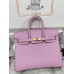 Birkin25cm X9/锦葵紫/Mauve Sylvestre   モーヴシルベストル フランス輸入素材 スイフト swift 平纹 ゴールド金具