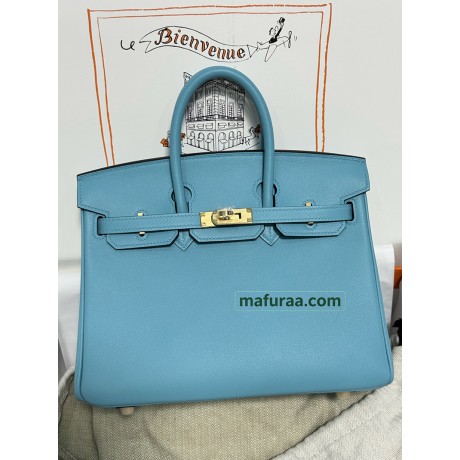 Birkin25cm P3/北方蓝/Blue du Nord  ブルーノール フランス輸入素材 スイフト swift 