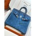 Birkin25cm 1P/鸭子蓝/Colvert  コルヴェール フランス輸入素材 スイフト swift