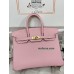 Birkin25cm 3Q/新樱花粉/Rose Sakura   ローズサクラ フランス輸入素材 スイフト swift 平纹 ゴールド金具