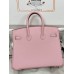 Birkin25cm 3Q/新樱花粉/Rose Sakura   ローズサクラ フランス輸入素材 スイフト swift 平纹 ゴールド金具