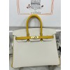 Birkin25cm 9D/琥珀黄/Jaune Ambre  ジョーヌアンブル フランス輸入素材 スイフト swift 平纹 ゴールド金具