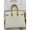 Birkin25cm 9D/琥珀黄/Jaune Ambre  ジョーヌアンブル フランス輸入素材 スイフト swift 平纹 ゴールド金具