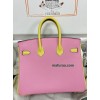 Birkin25cm 5P/樱花粉/Pink  ピンク フランス輸入素材 スイフト swift 平纹 ゴールド金具