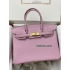 Birkin30cm X9/锦葵紫/Mauve Sylvestre   モーヴシルベストル フランス輸入素材 スイフト swift 平纹 ゴールド金具