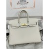 Birkin25cm 10/奶昔白/Craie  クレ フランス輸入素材 スイフト swift  ゴールド金具