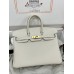 Birkin25cm 10/奶昔白/Craie  クレ フランス輸入素材 スイフト swift  ゴールド金具