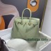 Birkin25cm Q1/鼠尾草绿/Sauge  セージ フランス輸入素材 スイフト swift ゴールド金具