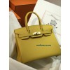 Birkin30cm 9D/琥珀黄/Jaune Ambre  ジョーヌアンブル フランス輸入素材 スイフト swift ゴールド金具