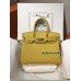 Birkin30cm 9D/琥珀黄/Jaune Ambre  ジョーヌアンブル フランス輸入素材 スイフト swift ゴールド金具