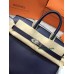 Birkin25cm 73/宝石蓝/Blue Saphir  ブルーサフィール フランス輸入素材 スイフト swiftシルバー金具